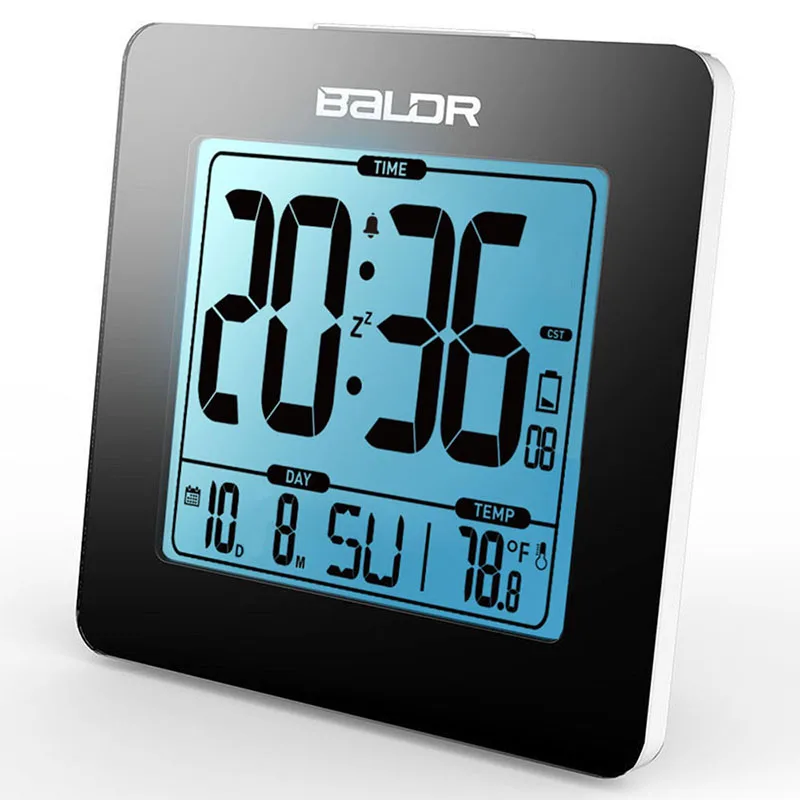 Baldr Electronic LED Digital Square Alarm Clock with Displays Time Date and Indoor Temperature Blue Backlight Big time display
Baldr Electronic LED Digital Square Alarm Clock with Displays Time Date and Indoor Temperature Blue Backlight Big time display