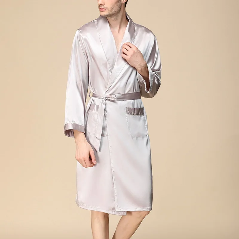 Men 2019 Spring Faux Silk Satin Sleeping Robe Spring Sleep Gown New Men Bathrobe Homewear Sexy Nightwear Pajamas Plus size 5XL
Men 2019 Spring Faux Silk Satin Sleeping Robe Spring Sleep Gown New Men Bathrobe Homewear Sexy Nightwear Pajamas Plus size 5XL