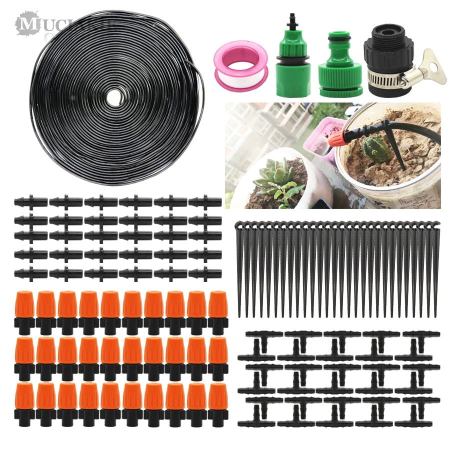 MUCIAKIE 25M 4mm Hose Micro Drip Misting Watering Systems Kit Orange Mist Sprinkler Nozzle for Watering Flowers Succulent Plants
MUCIAKIE 25M 4mm Hose Micro Drip Misting Watering Systems Kit Orange Mist Sprinkler Nozzle for Watering Flowers Succulent Plants