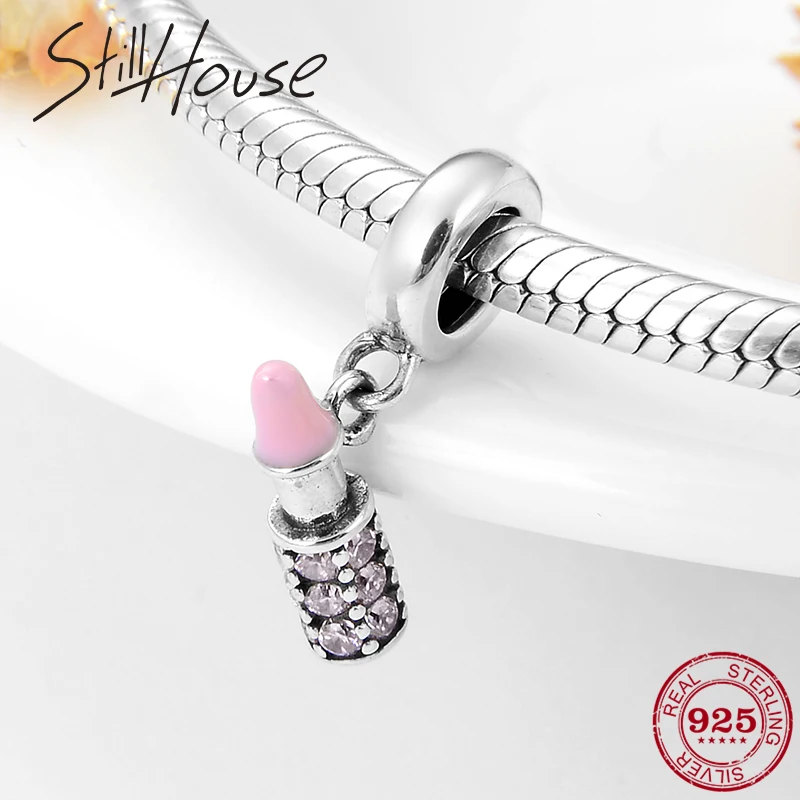 NEW Fashion 925 Sterling Silver Pink Lipstick CZ Beads Fit Original Pandora Charms Bracelet Bangles DIY Jewelry
NEW Fashion 925 Sterling Silver Pink Lipstick CZ Beads Fit Original Pandora Charms Bracelet Bangles DIY Jewelry