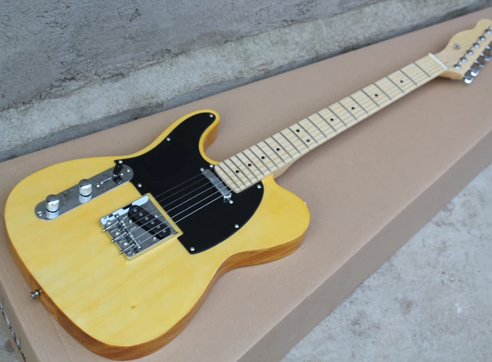 Factory Light Yellow Left Handed Electric Guitar with Black Pickguard,Maple Fretboard,Chrome Hardware,Can be customized
Factory Light Yellow Left Handed Electric Guitar with Black Pickguard,Maple Fretboard,Chrome Hardware,Can be customized