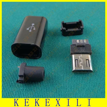 50pcs DIY Micro USB Type B Male 5pin Four Piece Assembly Connector Plug Socket , 4 in 1 Black color, free shipping
50pcs DIY Micro USB Type B Male 5pin Four Piece Assembly Connector Plug Socket , 4 in 1 Black color, free shipping