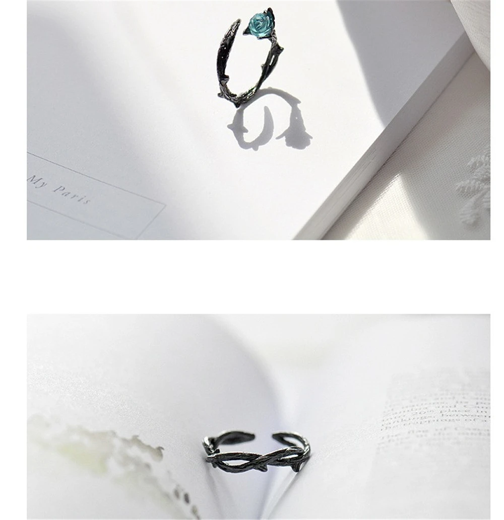 Rose bud thorns two ring