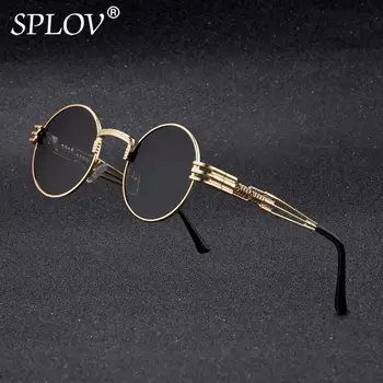 SPLOV New Fashion Retro Steampunk Round Metal Sunglasses for Men and Women Double Spring Leg Colorful Eyewear UV400
SPLOV New Fashion Retro Steampunk Round Metal Sunglasses for Men and Women Double Spring Leg Colorful Eyewear UV400
