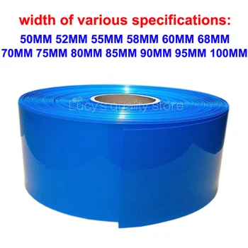 1m Pvc heat shrinkable tube 18650 lithium battery pack flame retardant insulation sleeve blue environmental heat shrinkable film 
1m Pvc heat shrinkable tube 18650 lithium battery pack flame retardant insulation sleeve blue environmental heat shrinkable film