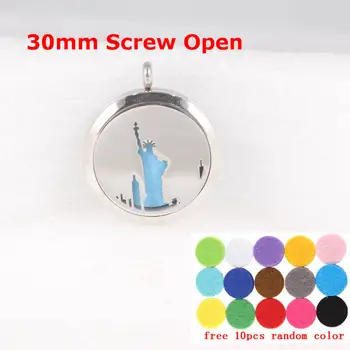 10PCS Statue Of Liberty Aromatherapy Essential Oils Diffuser Locket 30MM Perfume Locket Pendant With Free Pads & Chain
10PCS Statue Of Liberty Aromatherapy Essential Oils Diffuser Locket 30MM Perfume Locket Pendant With Free Pads & Chain