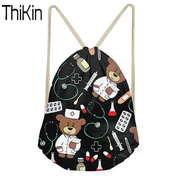 THIKIN Women Backpack Drawstring Bag for Teenage Girls Schoolbag 3D Cartoon Bear Printing School Backpacks Reusable Shopping Bag
THIKIN Women Backpack Drawstring Bag for Teenage Girls Schoolbag 3D Cartoon Bear Printing School Backpacks Reusable Shopping Bag