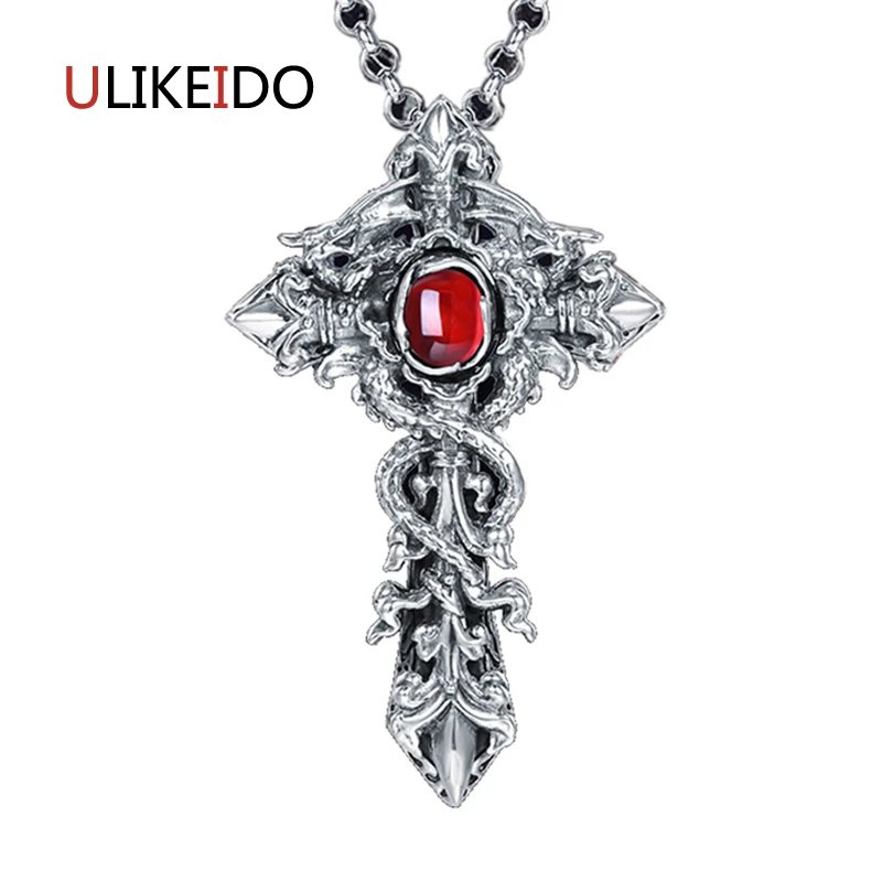 S925 Silver Ornament Thai Silver Restoring Ancient Ways Ssangyong's Red Crosses Necklace Pendant Man Male Gift 008
S925 Silver Ornament Thai Silver Restoring Ancient Ways Ssangyong's Red Crosses Necklace Pendant Man Male Gift 008