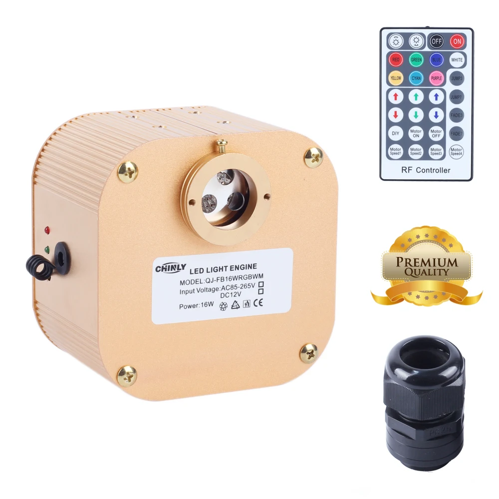 CREE Chip 16W RGBW LED Twinkle Effect Fiber Optic Engine Driver with 28key RF Remote control for all kinds fiber optical cable
CREE Chip 16W RGBW LED Twinkle Effect Fiber Optic Engine Driver with 28key RF Remote control for all kinds fiber optical cable