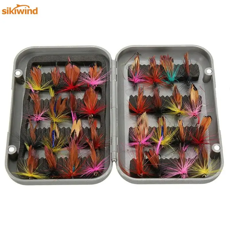 32pcs/set Various Dry Fly Fishing Trout Lures Set Artificial Insect Baits Fly Fishing Hooks with Fishing Tackle Box Case Pesca
32pcs/set Various Dry Fly Fishing Trout Lures Set Artificial Insect Baits Fly Fishing Hooks with Fishing Tackle Box Case Pesca