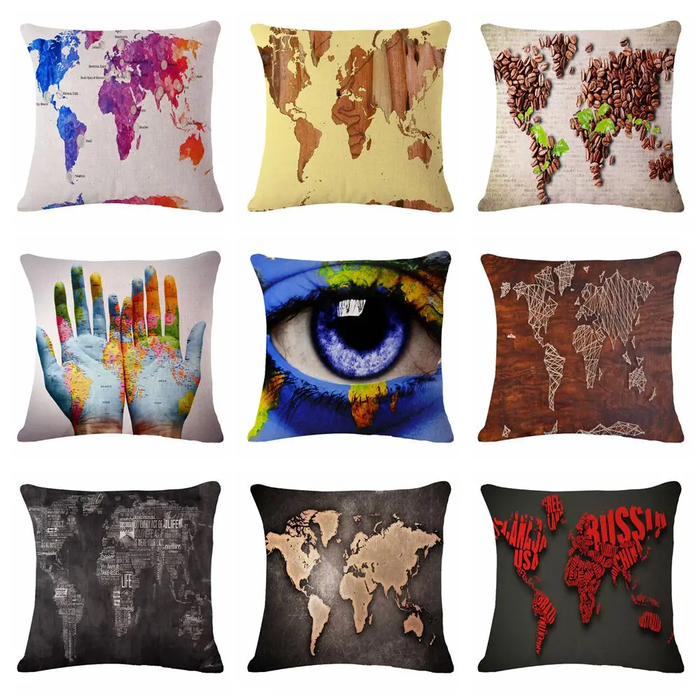 RUBYLOVE Vintage Style World Map Pattern Square Cushion Cover Cotton Linen Pillow Cover Cushion Cover Pillow Case Home Decor
RUBYLOVE Vintage Style World Map Pattern Square Cushion Cover Cotton Linen Pillow Cover Cushion Cover Pillow Case Home Decor
