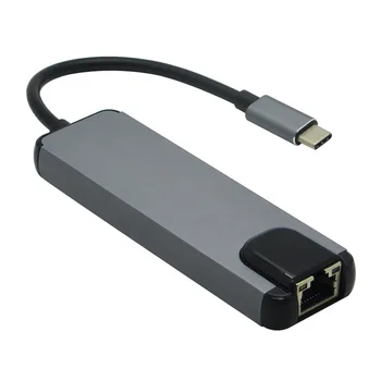 5 in 1 Type C Hub Adapter Converter w/ 4K HDMI, 1000M Enthernet RJ45, USB-C Charging Port & 2 USB 3.0 Ports for Type C Devices 
5 in 1 Type C Hub Adapter Converter w/ 4K HDMI, 1000M Enthernet RJ45, USB-C Charging Port & 2 USB 3.0 Ports for Type C Devices