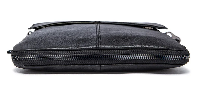 MJ Genuine Leather Male Bags High Capacity Real Leather Men's Messenger Bag Solid Crossbody Shoulder Handbag for Men Vertical (6)