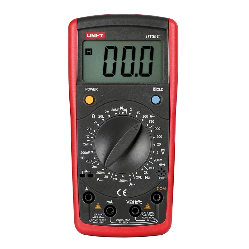 UNI-T UT39C Handheld Multimeter Ammeter Ohm Volt Hz Temp Digital Universal Meter LCD Count 1999 Transistor Circuit Tester UNI-T UT39C Handheld Multimeter Ammeter Ohm Volt Hz Temp Digital Universal Meter LCD Count 1999 Transistor Circuit Tester<br><br>Aliexpress
