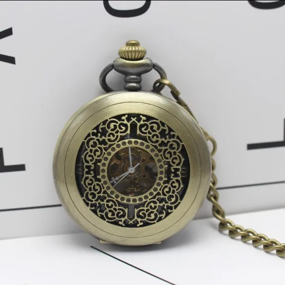 Vintage Bronze Classic elegant hollow Woman And Men Mechanical pocket watch Fob chain Gift
Vintage Bronze Classic elegant hollow Woman And Men Mechanical pocket watch Fob chain Gift