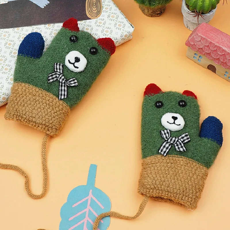 Cute Cartoon Winter Warm Gloves for Baby Kids Children Girl Mittens Warm Baby Girl Boy Winter Gloves Children Warm Gloves (2)