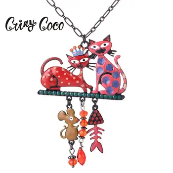 Cring Coco 2019 Couple Cat Pendant Trendy Fish Bone Black Metal Woman Cartoons Statement Beads Jewelry Necklace Chain for Womens
Cring Coco 2019 Couple Cat Pendant Trendy Fish Bone Black Metal Woman Cartoons Statement Beads Jewelry Necklace Chain for Womens