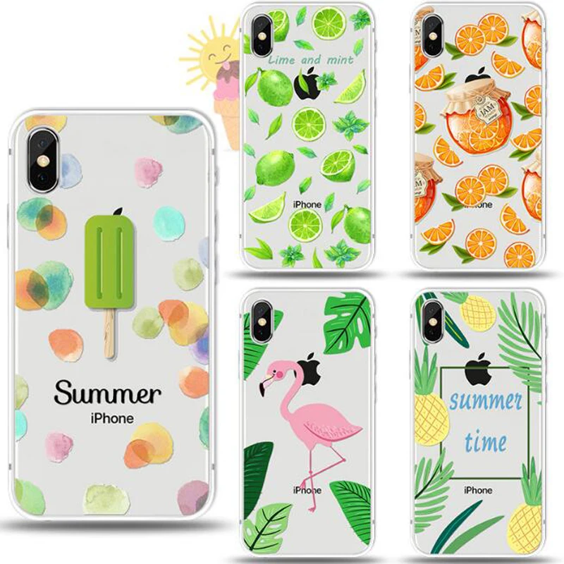 Refreshing fruit Back Cover Soft Silicone TPU Gel Capinhas Etui Cases For Samsung Galaxy S9 Plus Case S8 | Мобильные телефоны и