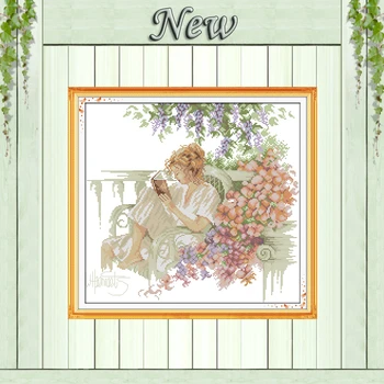 Woman read a book in garden painting counted print on cloth DIY 14CT 11CT DMC Cross Stitch kit Needlework Set Drawing Embroidery
Woman read a book in garden painting counted print on cloth DIY 14CT 11CT DMC Cross Stitch kit Needlework Set Drawing Embroidery
