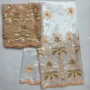 White 5yards African george fabric +2yards French net lace sets high quality Afican Silk George Lace Fabric For Wedding 30
White 5yards African george fabric +2yards French net lace sets high quality Afican Silk George Lace Fabric For Wedding 30