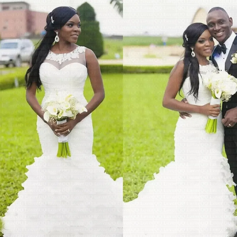 2019 New African Gorgeous Ruffles Mermaid Wedding Dress Pleat Lace Bridal Gowns
2019 New African Gorgeous Ruffles Mermaid Wedding Dress Pleat Lace Bridal Gowns