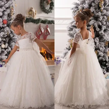 Vintage Lace Tulle Ball Gown Flower Girls Dress for Weddings Party Custom Made Kids Pageant Dresses
Vintage Lace Tulle Ball Gown Flower Girls Dress for Weddings Party Custom Made Kids Pageant Dresses
