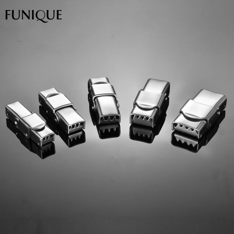 FUNIQUE 5PCs Toothed Stainless Steel Ropes Cord Crimp End Caps Buckle Silicone Bracelet Connectors Clasp Locks For DIY Bracelet
FUNIQUE 5PCs Toothed Stainless Steel Ropes Cord Crimp End Caps Buckle Silicone Bracelet Connectors Clasp Locks For DIY Bracelet