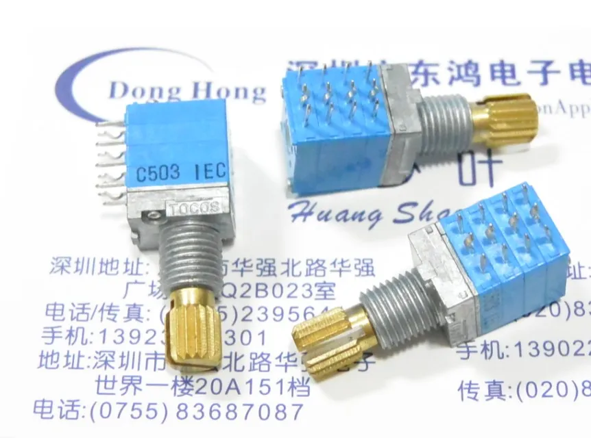2PCS/LOT TOCOS RK097 type precision potentiometer C50K x 4 stepper shaft long 15MM 4 sound channel
2PCS/LOT TOCOS RK097 type precision potentiometer C50K x 4 stepper shaft long 15MM 4 sound channel