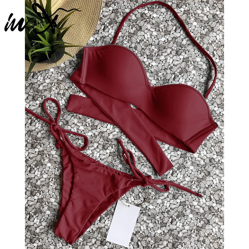 In-X Micro sexy bikinis 2019 Push up swimwear women biquini Bondage swimsuit Beach wear Thong bathing suit Halter swimming suit
In-X Micro sexy bikinis 2019 Push up swimwear women biquini Bondage swimsuit Beach wear Thong bathing suit Halter swimming suit