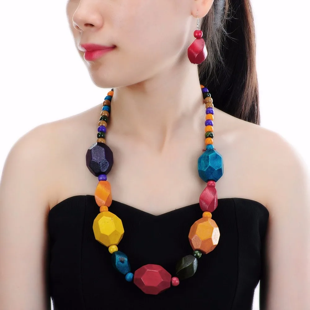 Fashion Jewelry Set Woodiness Beads Choker Collar Statement Bib Pendant Earring Set
Fashion Jewelry Set Woodiness Beads Choker Collar Statement Bib Pendant Earring Set