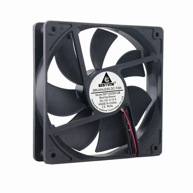 2 Pcs Gdstime 12cm 2-Wire 120*120*25mm 1500RPM 0.12A DC 12V Brushless Axial Flow Motor Cooler PC Cooling Fan 120mm x 25mm 12025s
2 Pcs Gdstime 12cm 2-Wire 120*120*25mm 1500RPM 0.12A DC 12V Brushless Axial Flow Motor Cooler PC Cooling Fan 120mm x 25mm 12025s