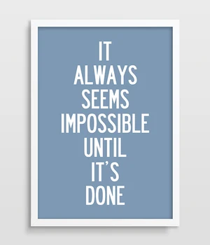 Print Nelson Mandela Quote It Always Seems Impossible Until It's Done Typography Home decor wall art picture on canvas painting
Print Nelson Mandela Quote It Always Seems Impossible Until It's Done Typography Home decor wall art picture on canvas painting