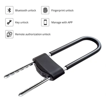Intelligent fingerprint U type door lock bluetooth unlock manager with APP waterproof Anti-theft security padlock
Intelligent fingerprint U type door lock bluetooth unlock manager with APP waterproof Anti-theft security padlock