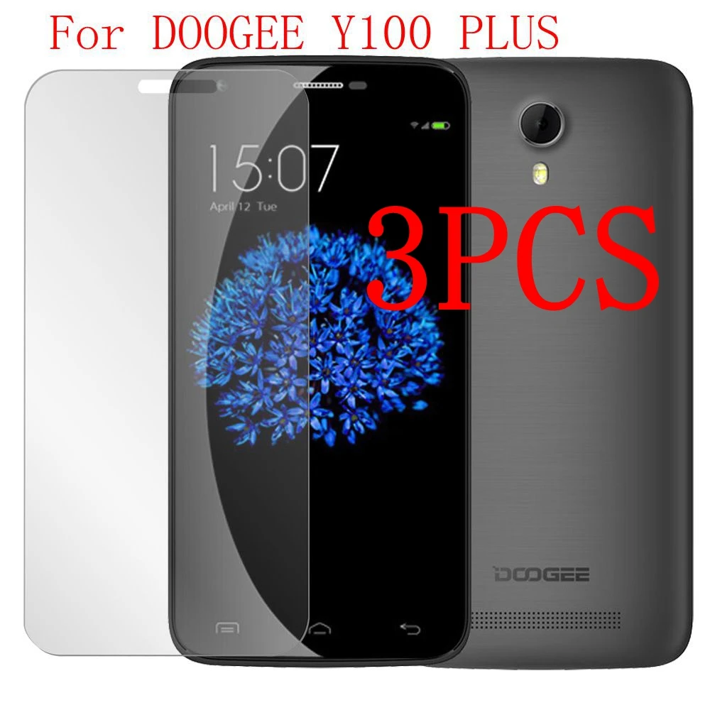 3PCS Original Full Glue Tempered Glass For Doogee Y100 Plus Screen Protector protective film Valencia 2 | Мобильные телефоны и