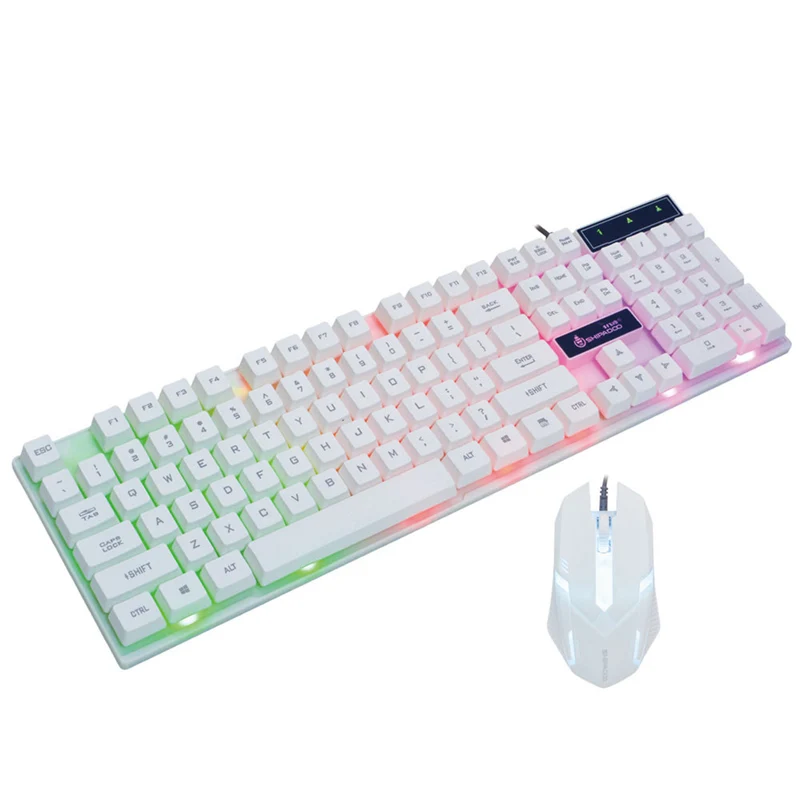 D280 Keyboard Mice Combos Rainbow LED Color Backlight Adjustable Gaming USB Wired Keypad Mouse Set Ergonomic Design for PC L0309
D280 Keyboard Mice Combos Rainbow LED Color Backlight Adjustable Gaming USB Wired Keypad Mouse Set Ergonomic Design for PC L0309