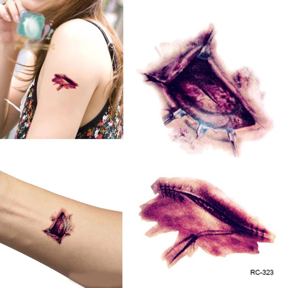 татуировка на руке на порезы