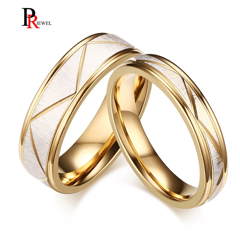 Unique Couple Wedding Rings for Lover Gold Tone Matte Finish Stainless Steel Geometric Alliance Valentine's Day Gifts
Unique Couple Wedding Rings for Lover Gold Tone Matte Finish Stainless Steel Geometric Alliance Valentine's Day Gifts