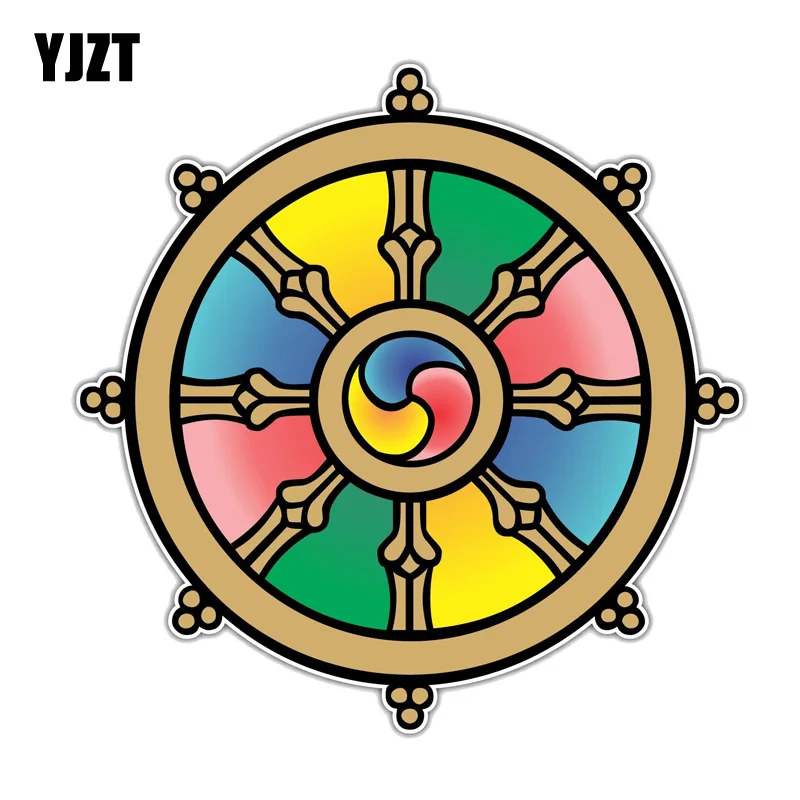 YJZT 13CM*13CM Wheel of Law Dharmachakra Dharma Tibet PVC Motorcycle Car Sticker 11-00393
YJZT 13CM*13CM Wheel of Law Dharmachakra Dharma Tibet PVC Motorcycle Car Sticker 11-00393