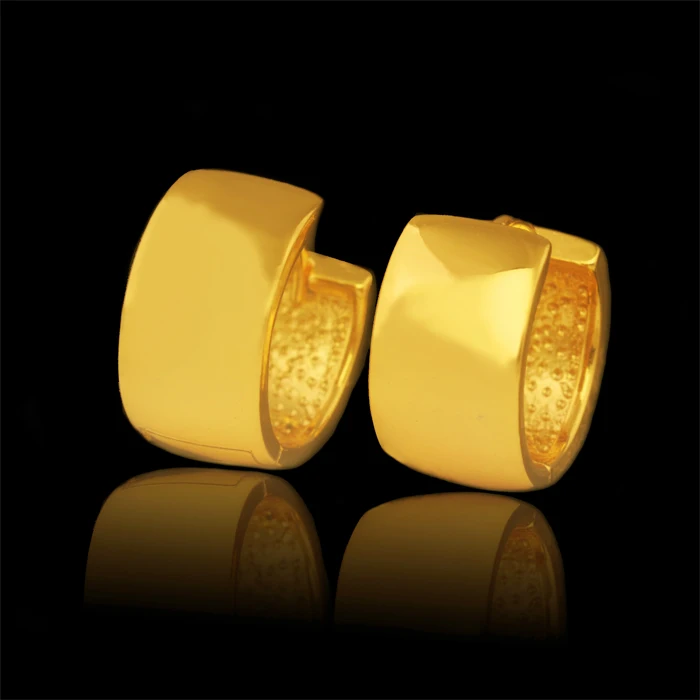 MxGxFam 24 Pure Gold Color Smooth Hoop Earings (14x8 mm) Women No Stone Forever Classic Style
MxGxFam 24 Pure Gold Color Smooth Hoop Earings (14x8 mm) Women No Stone Forever Classic Style