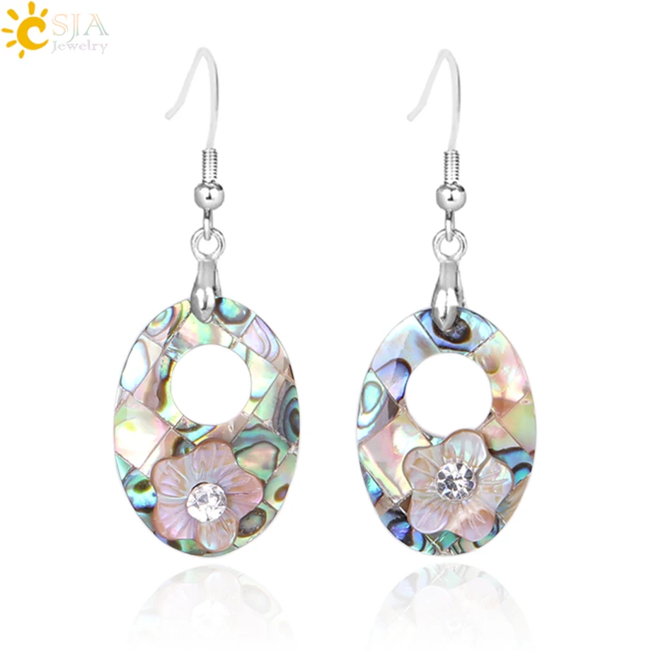 CSJA Natural Abalone Shell Vintage Dangle Drop Earrings for Women Crystal Rhinestone Flower Statement Earrings Boho Jewelry E799
CSJA Natural Abalone Shell Vintage Dangle Drop Earrings for Women Crystal Rhinestone Flower Statement Earrings Boho Jewelry E799