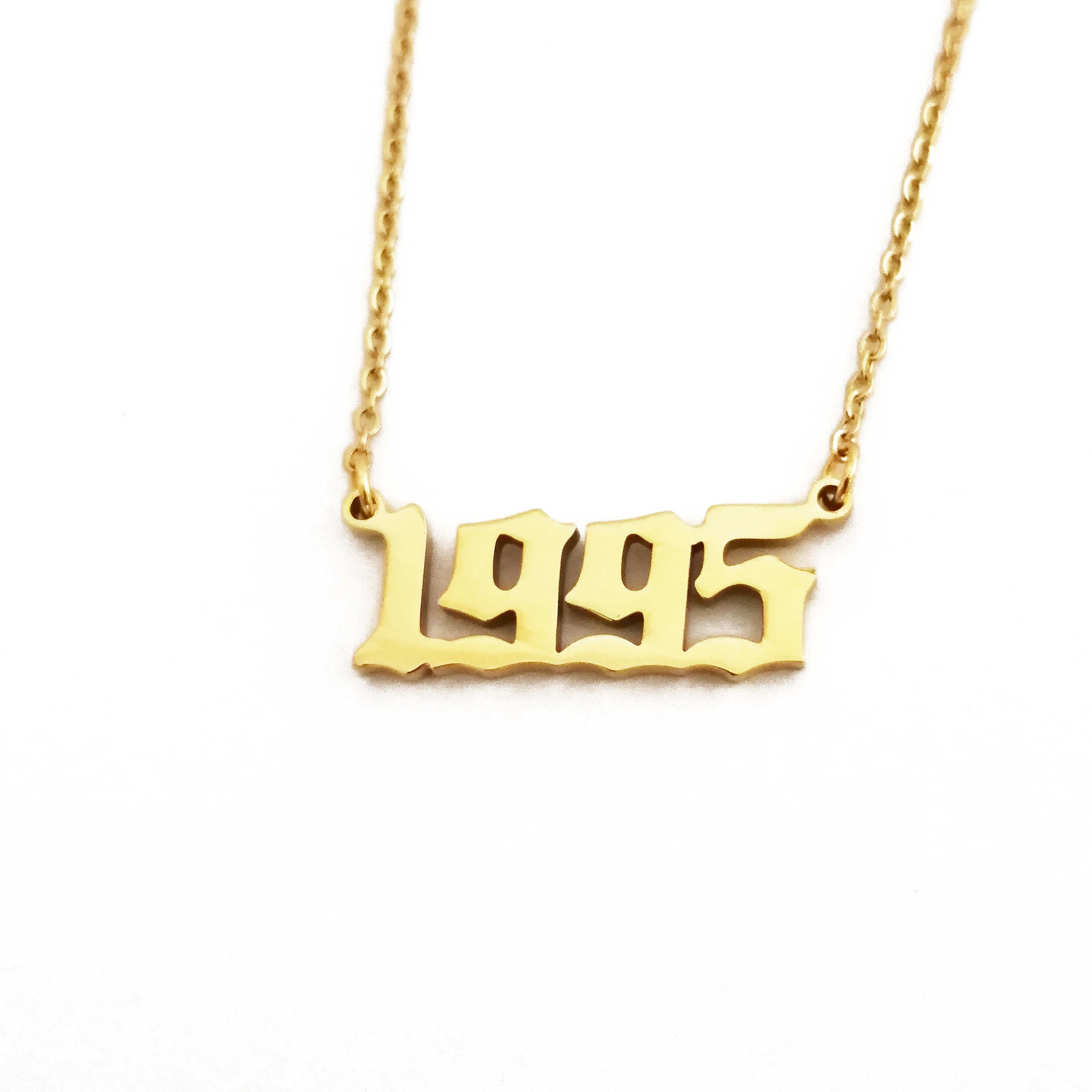 Charm 1995 Year Choker Necklaces For Women Personalized Date Number Necklace Gold Chain Custom Jewelry Gargantilha Birthday Gift
Charm 1995 Year Choker Necklaces For Women Personalized Date Number Necklace Gold Chain Custom Jewelry Gargantilha Birthday Gift