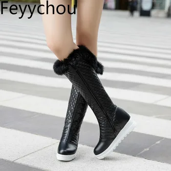 Women's Boots Autumn Winter Med Heel Warm Knee-High Round Toe Zip Height Increasing 2018 Sexy New Fashion Motorcycle Boots Black
Women's Boots Autumn Winter Med Heel Warm Knee-High Round Toe Zip Height Increasing 2018 Sexy New Fashion Motorcycle Boots Black
