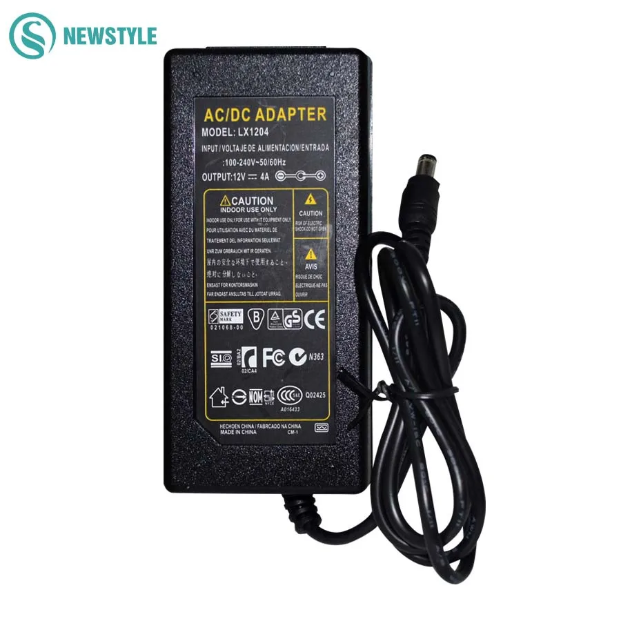 Free Shipping Universal 12V 4A AC100-240V to DC Power Adapter Converter Supply Charger Transformer Without Plug
Free Shipping Universal 12V 4A AC100-240V to DC Power Adapter Converter Supply Charger Transformer Without Plug