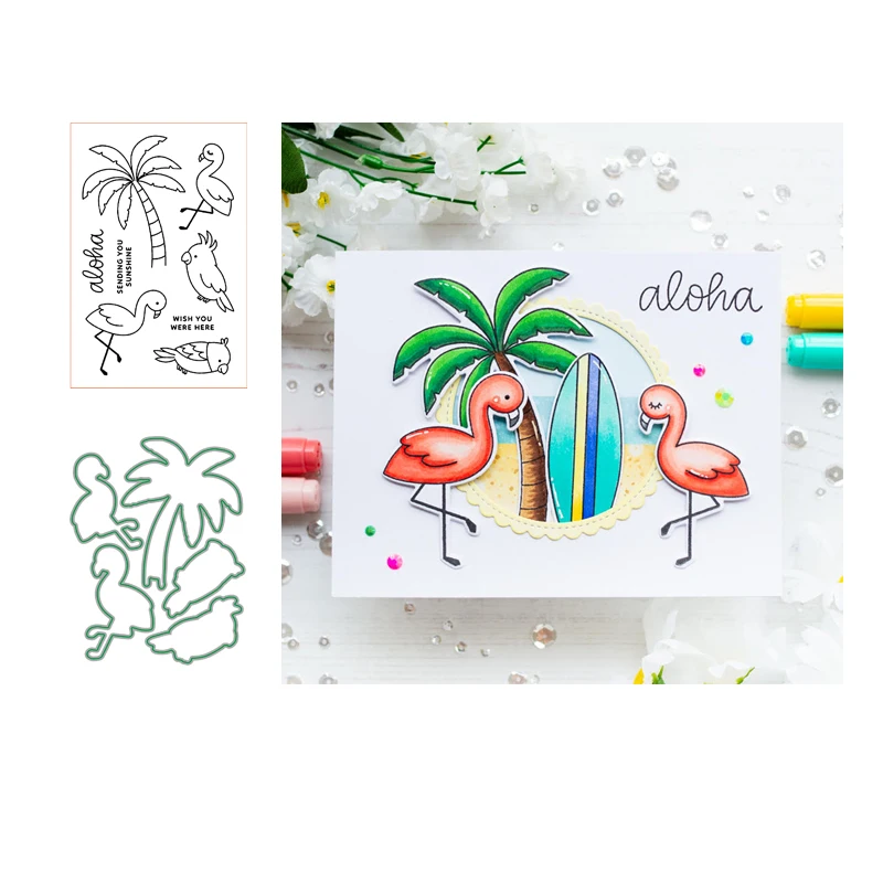 Tropical bird Clear Stamp and Metal Cutting Dies for DIY Die Scrapbooking photo album Card Making Decoration Supplies 2019
Tropical bird Clear Stamp and Metal Cutting Dies for DIY Die Scrapbooking photo album Card Making Decoration Supplies 2019