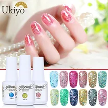 Ukiyo 15ml Bling Glitter Nail Gel Polish Diomand UV LED Gel Nail Varnishes Semi Permanent DIY Nail Art Design Gel Polish 
Ukiyo 15ml Bling Glitter Nail Gel Polish Diomand UV LED Gel Nail Varnishes Semi Permanent DIY Nail Art Design Gel Polish