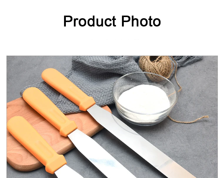 6 8 10 Inch Stainless Steel Cream Spatula Baking Utensils DIY Baking Tool Cake Cream Scraper Kitchen Cake Decoration Tools (5)