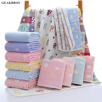 Baby Swaddle Blanket 6 Layers Gauze Cotton Soft Swaddle Newborn Summer Bath Towel Infant Wrap Sleepsack Stroller Cover Play Mat
Baby Swaddle Blanket 6 Layers Gauze Cotton Soft Swaddle Newborn Summer Bath Towel Infant Wrap Sleepsack Stroller Cover Play Mat