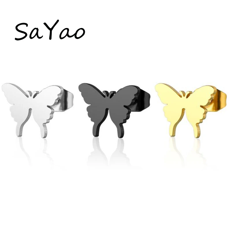 SaYao 2 Piece Stainless Steel Stud Earring 0.8mm Butterfly Earrings Tragus Ear Piercing Cute Love Wings Earrings Men Women Gift
SaYao 2 Piece Stainless Steel Stud Earring 0.8mm Butterfly Earrings Tragus Ear Piercing Cute Love Wings Earrings Men Women Gift