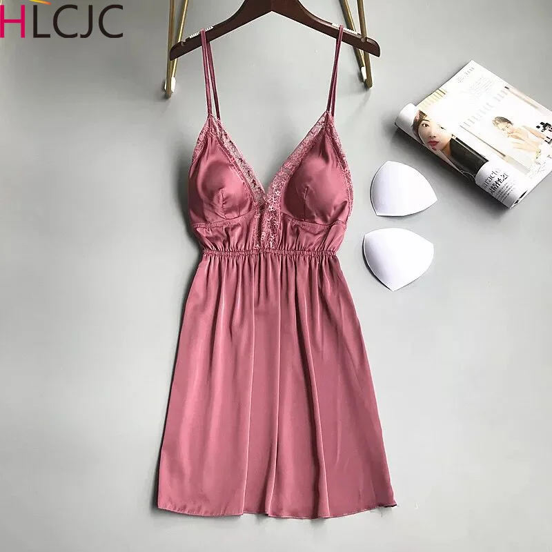 2019 Fashion Ladies Sexy Satin Summer Female V-neck Sling Silk Nightdress Sexy Lace Sleepwear Backless Nightwear For Ladies
2019 Fashion Ladies Sexy Satin Summer Female V-neck Sling Silk Nightdress Sexy Lace Sleepwear Backless Nightwear For Ladies