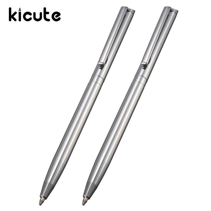 Kicute 1pc Black Blue Stainless Steel Rod Rotating Metal Ballpoint Pen Ball Pen 0.5mm Steel Smoothly Writing Stationery Pen Gift
Kicute 1pc Black Blue Stainless Steel Rod Rotating Metal Ballpoint Pen Ball Pen 0.5mm Steel Smoothly Writing Stationery Pen Gift